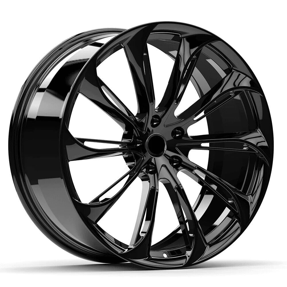 19" 19x8.5 Forged Custom Gloss Black wheels for Tesla Model 3