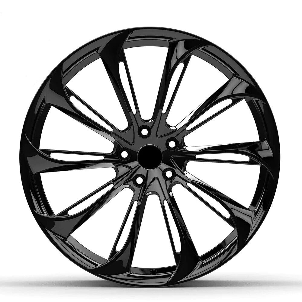 19" 19x8.5 Forged Custom Gloss Black wheels for Tesla Model 3