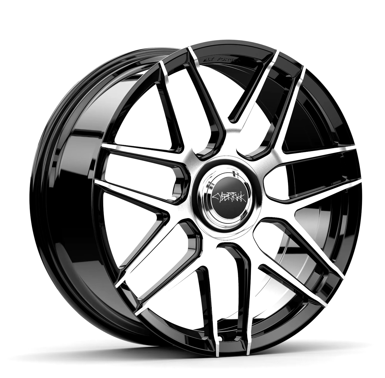 24" 24x10 ALT PL17 Full Forged Black/Machined Face wheels for Tesla Cyber Truck